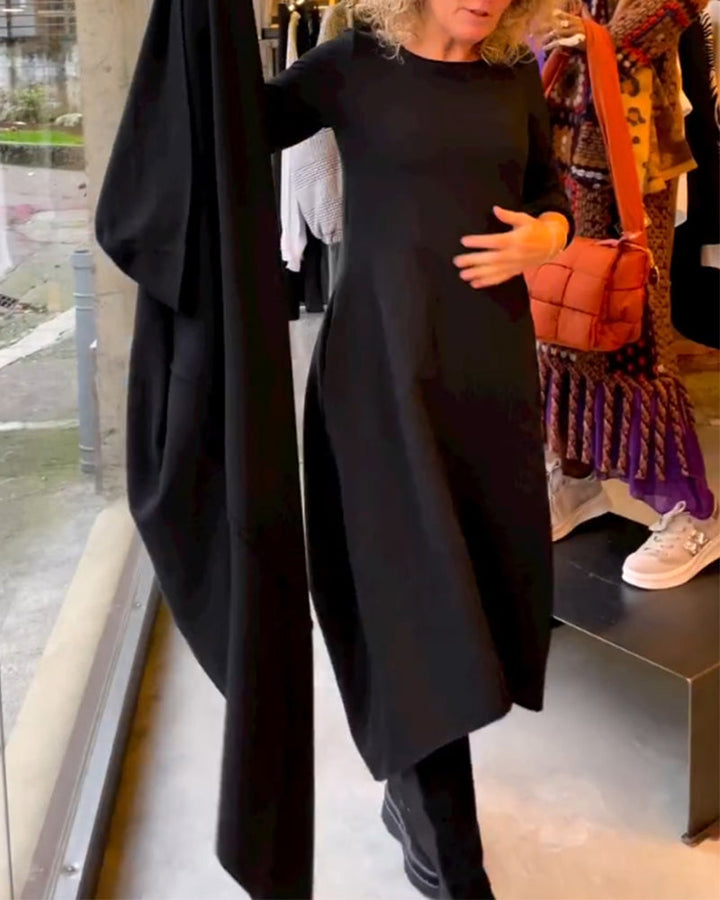 Clara™ Midi Autumn Dress with Pockets