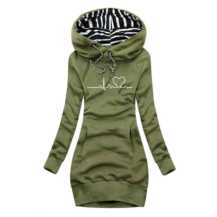 Cecile™ - Printed Sweater Dress Heartbeat