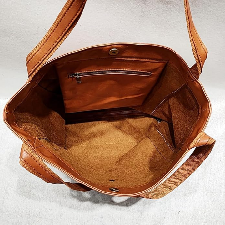 Silvia™ - Elegant Leather Shopper