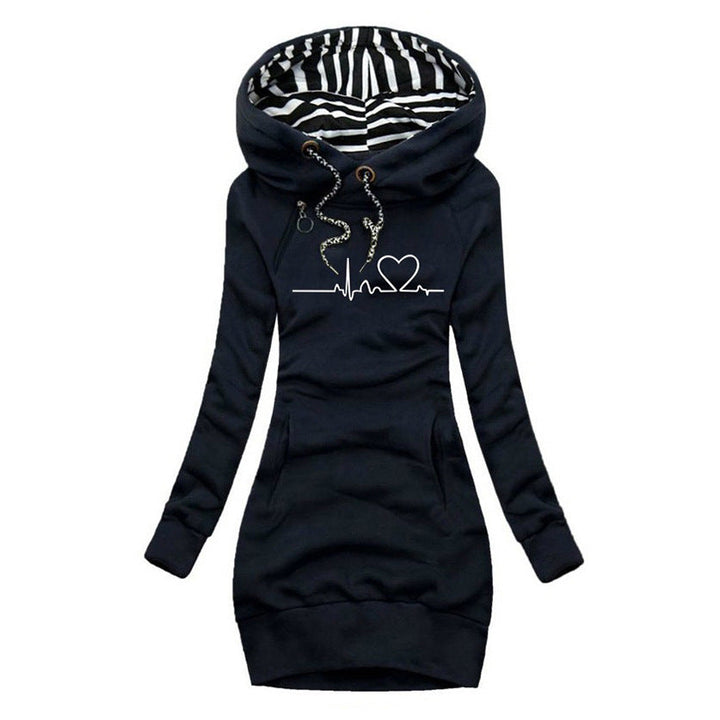 Cecile™ - Printed Sweater Dress Heartbeat