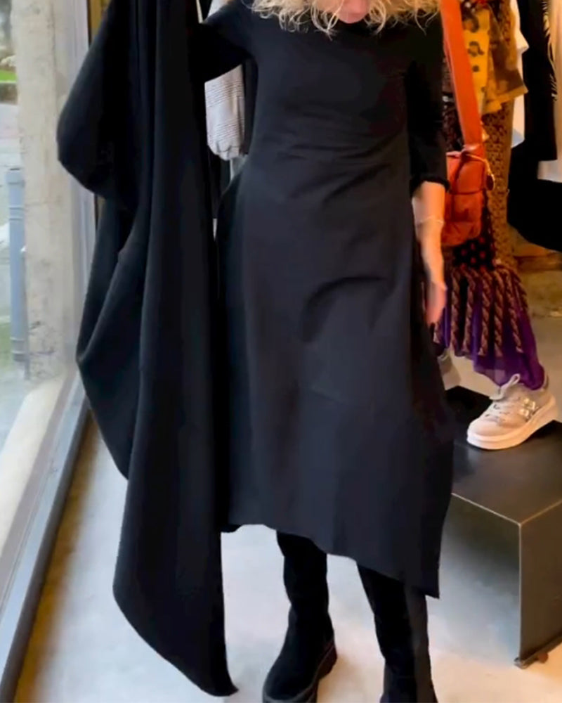 Clara™ Midi Autumn Dress with Pockets