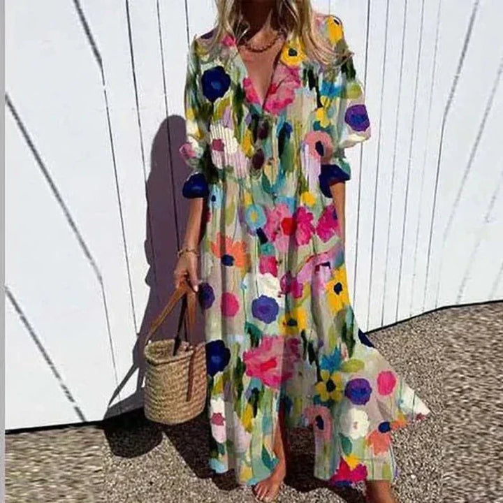 LINA | TUMMY COVERING BOHO DRESS