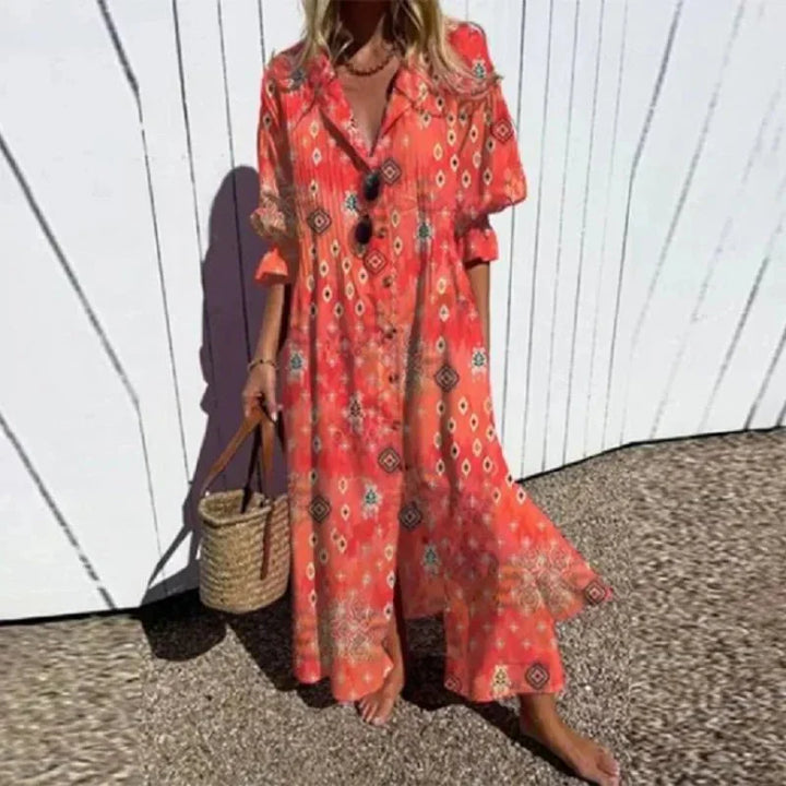 LINA | TUMMY COVERING BOHO DRESS