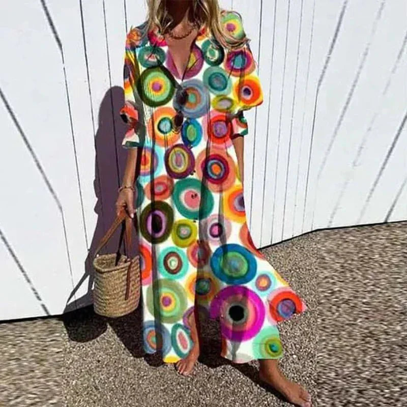 LINA | TUMMY COVERING BOHO DRESS