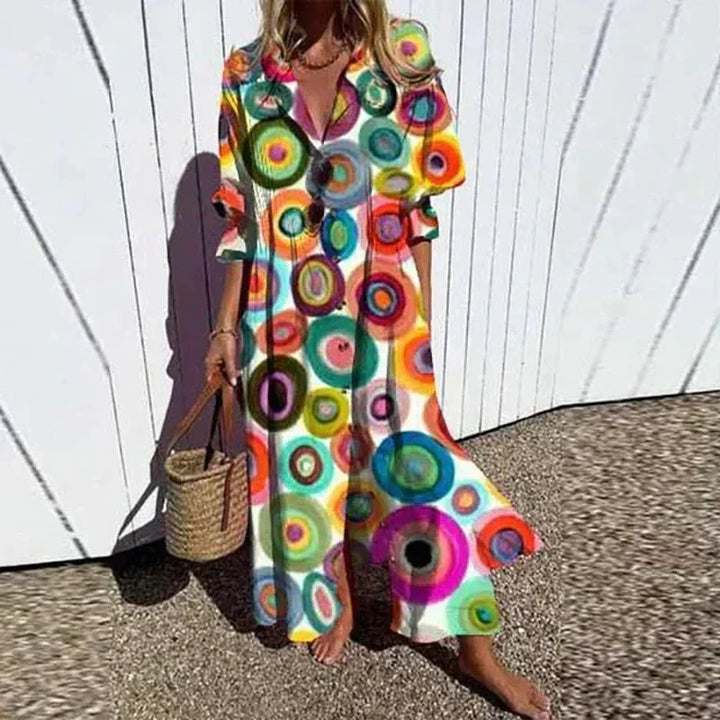 LINA | TUMMY COVERING BOHO DRESS