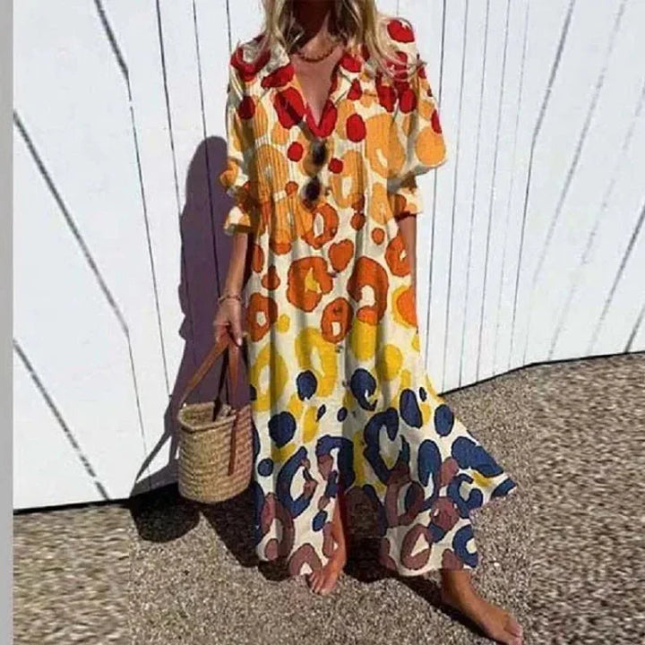 LINA | TUMMY COVERING BOHO DRESS