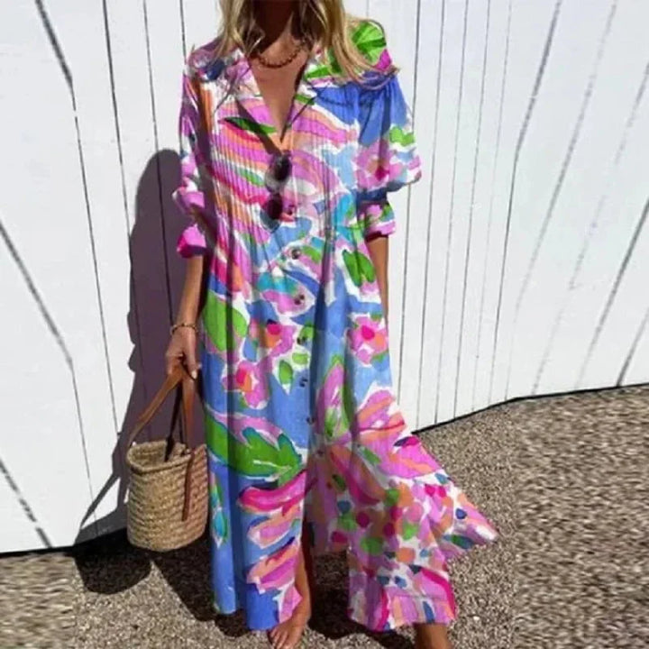 LINA | TUMMY COVERING BOHO DRESS